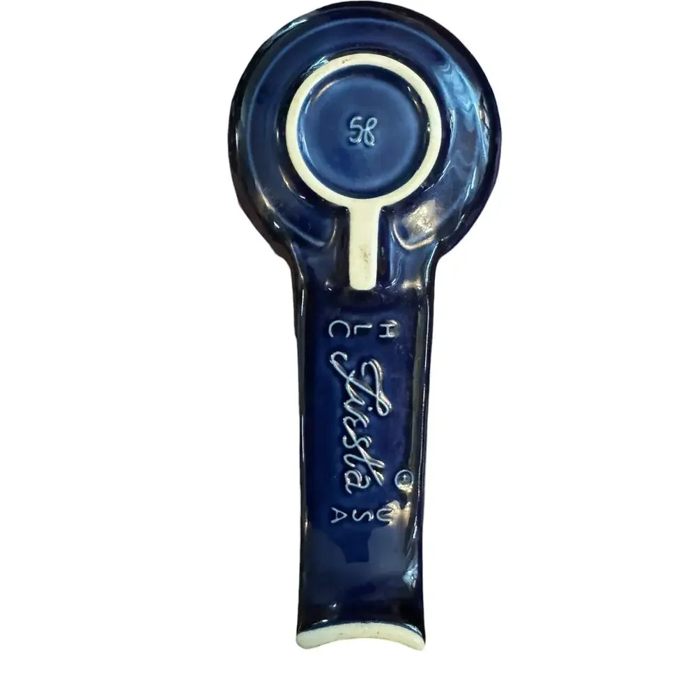 Fiesta Cobalt Blue Spoon Rest Fiestaware Homer Laughlin USA Retired Color